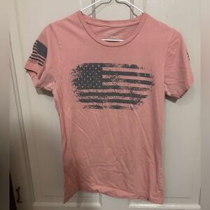Grunt Style Distressed American Flag Tee